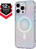 Tech21 Evo Clear - iPhone 15 Pro hoesje - Schokbestendig telefoonhoesje - Geschikt voor MagSafe - Holografisch Glitter - 3,6 meter valbestendig