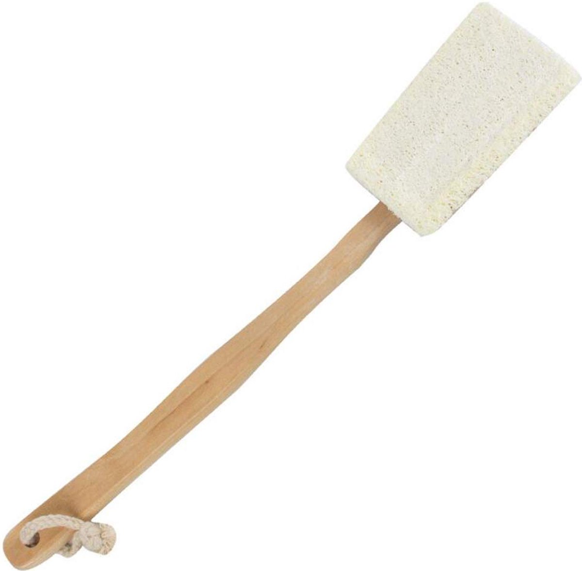 Brush voor badkamer Luffa badborstel doucheborstel luffa spons Luffa rugborstel massageborstel natuur Luffa lichaamsborstel met houten handvat voor huishouden, badkamer en douche, afneembaar