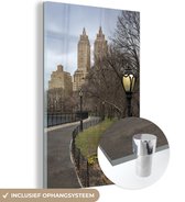 MuchoWow® Glasschilderij 120x180 cm - Schilderij acrylglas - New York - Central Park - Boom - Foto op glas - Schilderijen