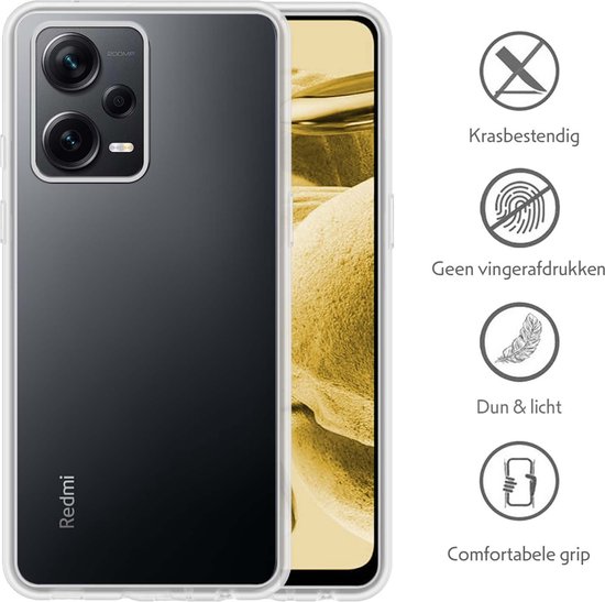 Coque pour Xiaomi Redmi Note 12 Pro Plus Coque en Siliconen - Coque pour Xiaomi Redmi Note 12 Pro Plus Coque Siliconen - Transparent - 2 Pièces