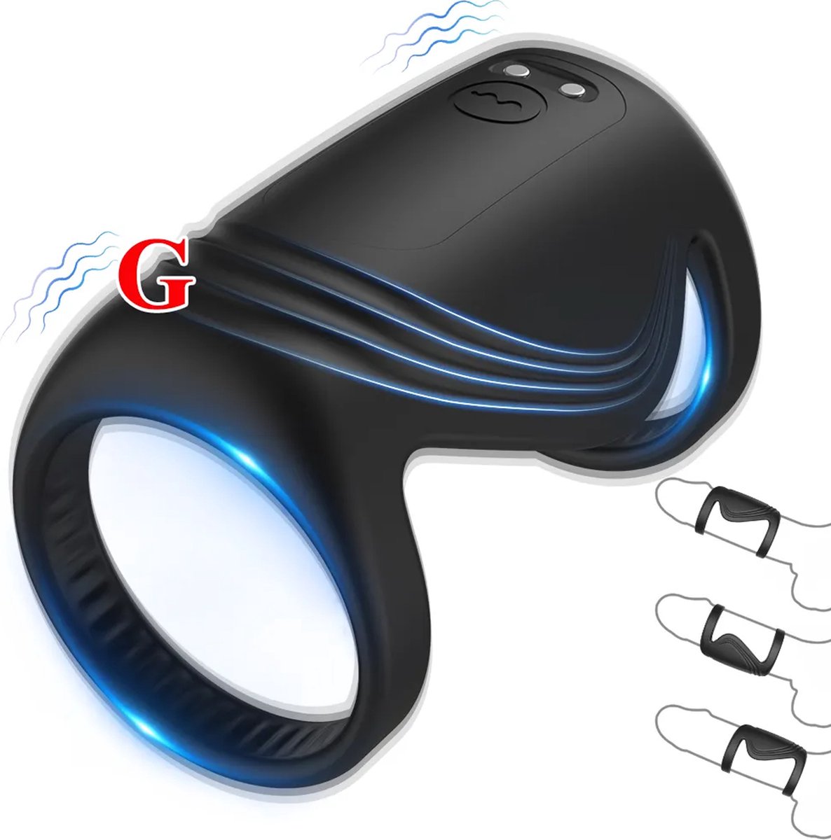 Goedkoopste Dubbele Penisring Vibrator - cockring - trillen - penis ring - met oplaadkabel