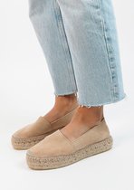 Sacha - Dames - Beige suède espadrilles - Maat 40