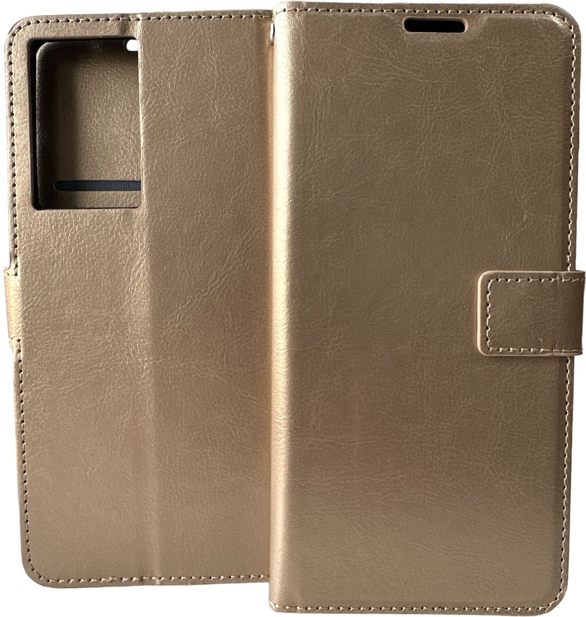 Portemonnee Book Case Hoesje Geschikt voor: Motorola Moto G200 5G goud