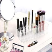 Lippenstifthouder, voor lippenstift, voor cosmetica, organizer, acryl, transparant, 24 plaatsen