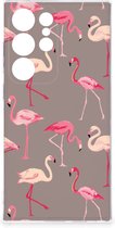 Cover Case Geschikt voor Samsung Galaxy S24 Ultra Smartphone hoesje Flamingo