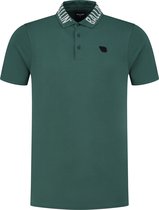 Ballin Amsterdam - Heren Slim fit T-shirts Polo SS - Faded Green - Maat S