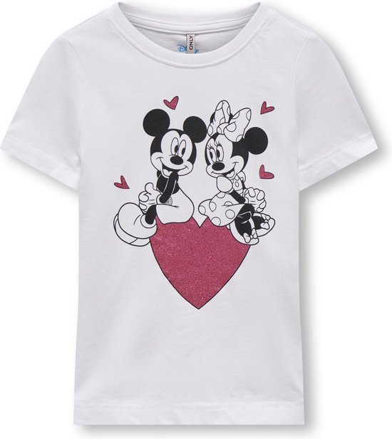 ONLY KMGMICKEY LIFE REG S/S VALTIN TOP Meisjes T-shirt - Maat 116