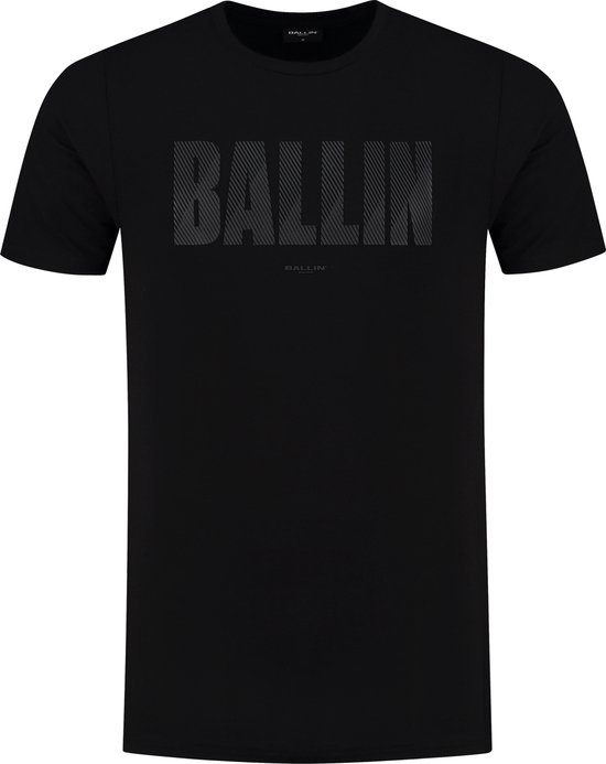 Ballin Amsterdam - Heren Slim fit T-shirts Crewneck SS - Black - Maat XL