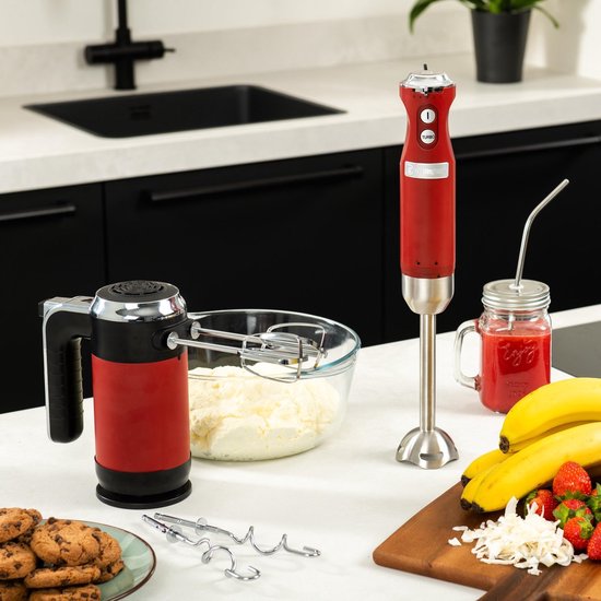 Westinghouse - Retro - Handmixer + Staafmixer + Blender - Rood van Westin — afbeelding 5