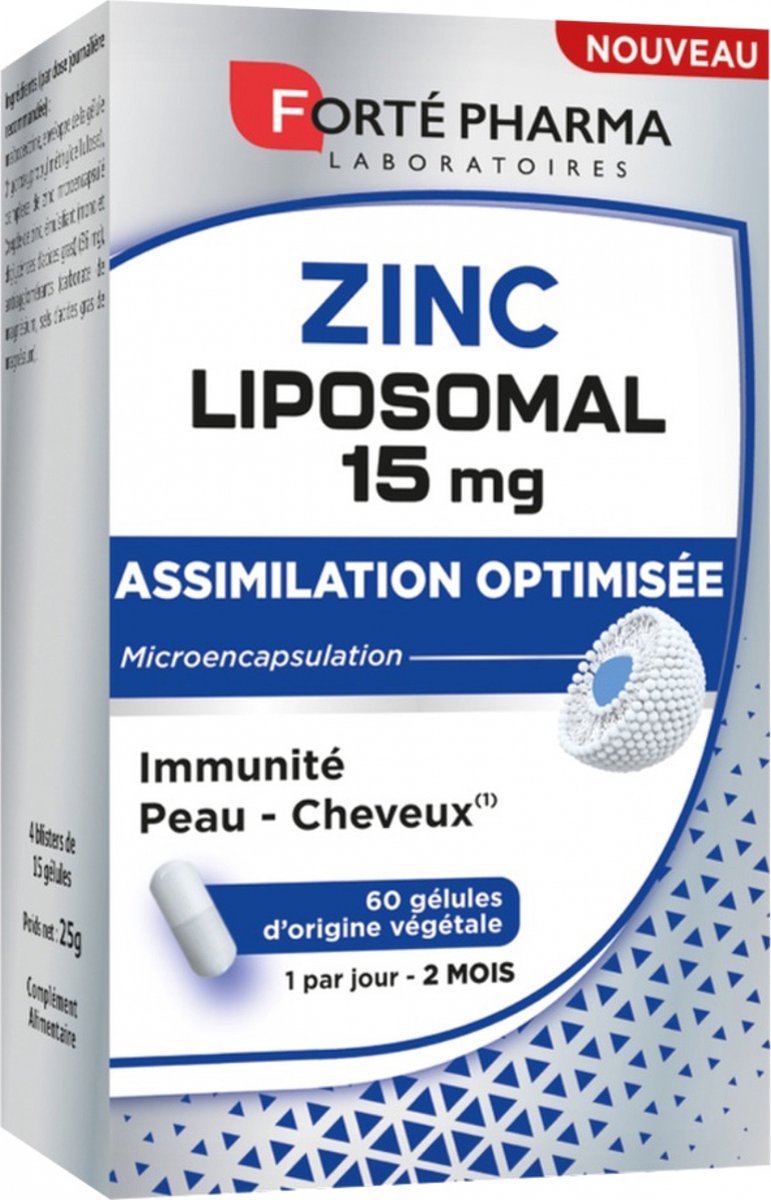 Forté Pharma Liposomaal Zink 15 mg 60 Plantaardige Capsules