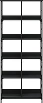 vidaXL-Boekenrek-78,5x33x188,5-cm-bewerkt-hout-zwart