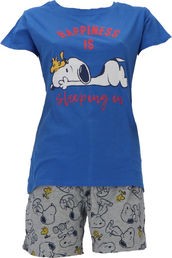 Snoopy dames pyjama / shortama, 2-delig, maat XL / Happiness is....