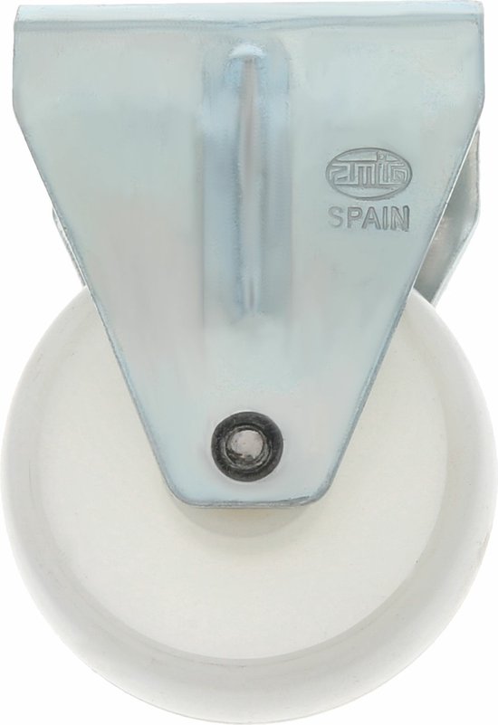 AMIG roulette fixe/roue de transport - 4x - D40mm - polyamide - capacité de charge 30kg - blanc
