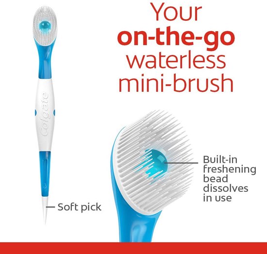 Colgate Max Fresh Wisp Mini brosses à dents de voyage jetables, menthe poivrée, 24 pièces