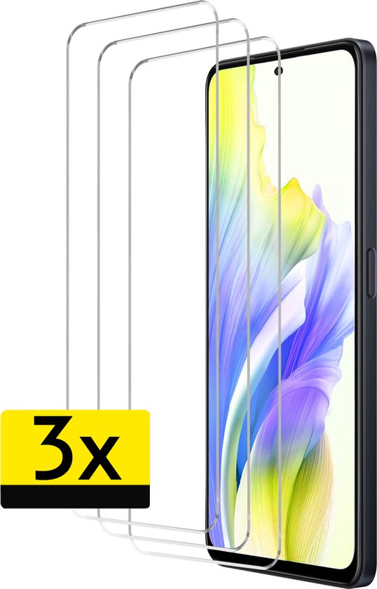 GENERICO 3 Stück, gehärtetes Glas für OPPO A98, blasenfrei, Härte 9H, 0 GENERICO 3 Stück, gehärtetes Glas für OPPO A98, blasenfrei, Härte 9H, 0