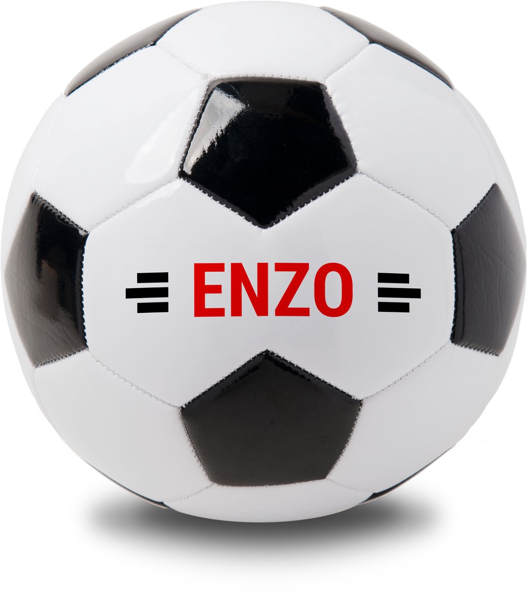Gepersonaliseerde Voetbal met naam - Persoonlijke voetbal - Witte bal met zwarte vlekken - Perfect cadeau voetbalfan - Voetbal bedrukken