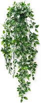 1 Stuks Kunstmatige Hangende Planten met Potten 50 cm Lange Kunstmatige Klimop Eucalyptus Bladeren Mandala Groen Potplanten voor Thuis Binnen en Buiten Decor