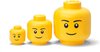 Lego - Opbergbox Hoofd Boy Set van 3 Stuks WebOnly Verpakking - Kunststof - Geel