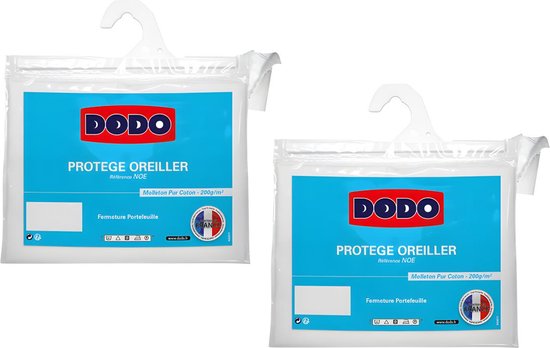 DODO Set van 2 absorberende DODO kussenbeschermers - 60 x 60cm - ULTRA CONFORT L 60 cm x H 0.1 cm x D 60 cm