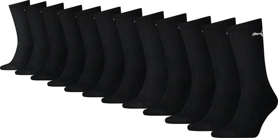 Zwarte Puma sokken, 12-pack.