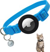 Hazlö Katten halsband geschikt voor AirTag - Reflecterend - AirTag halsband voor Katten - Katten accessoires - Blauw