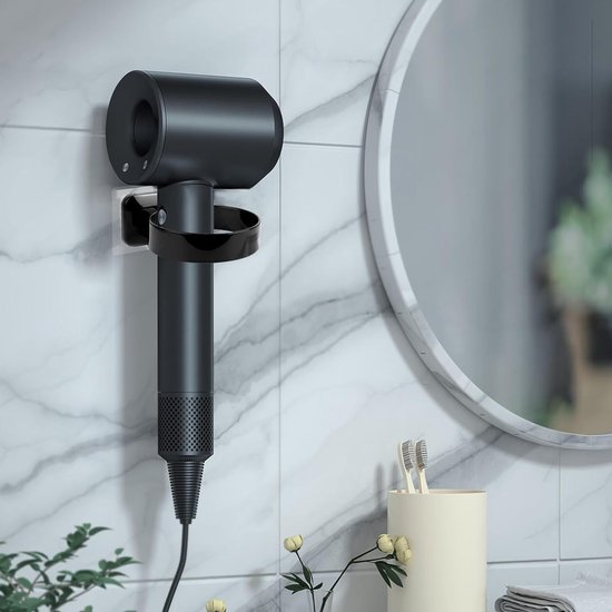 Wakects Haardrogerhouder voor de tafel, verstelbaar en 360 graden draaibaar, voor haardroger met handen, voor badkamer, kapsalon, commercieel, 18 x 68,5 - 97 cm