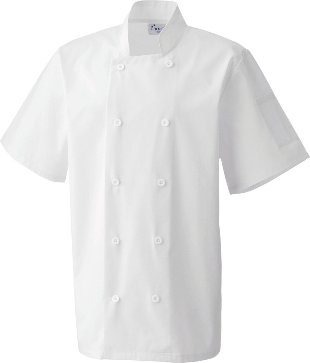 Schort/Tuniek/Werkblouse Unisex M Premier White 65% Polyester, 35% Katoen