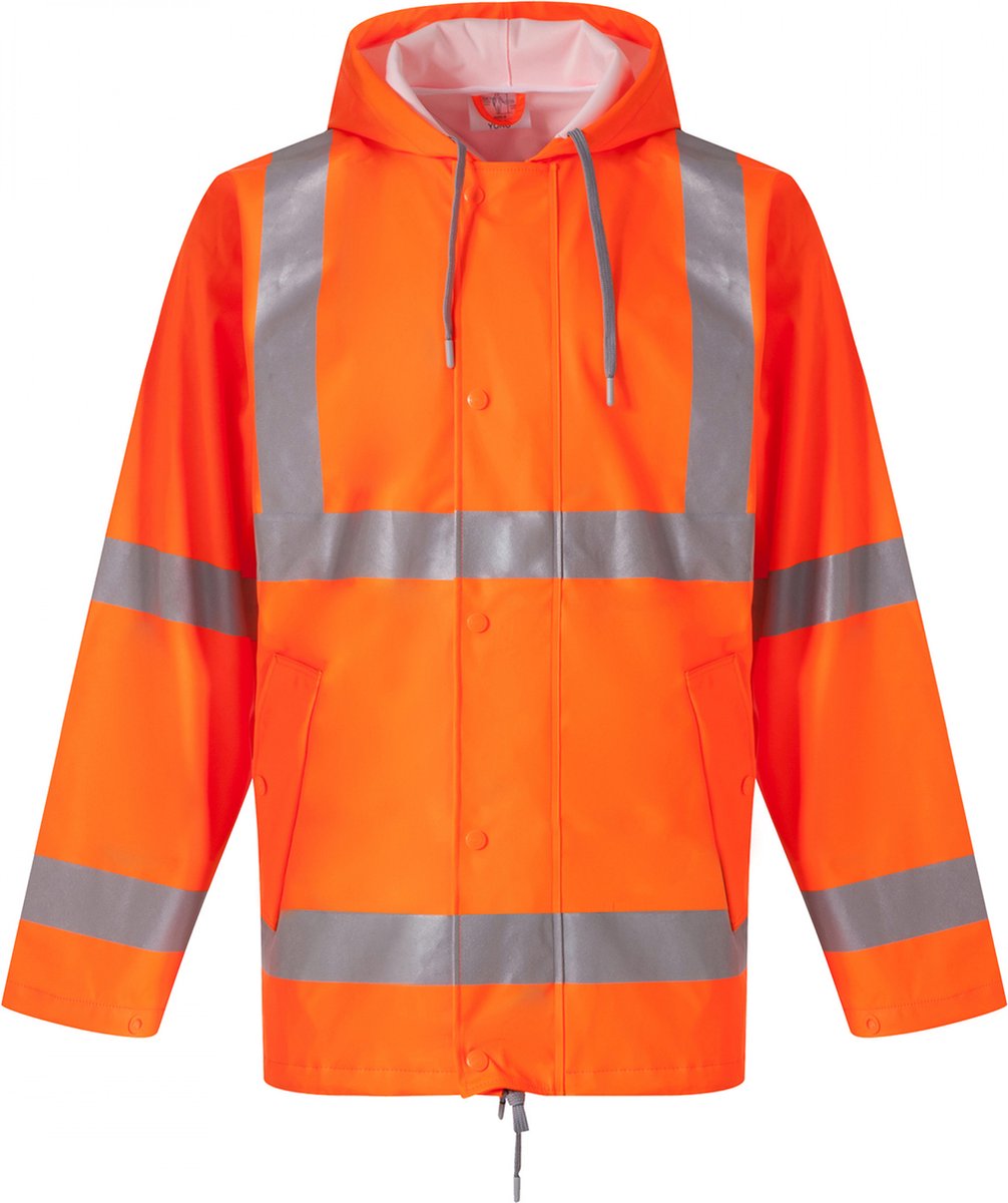 Yoko Ademend regenjasje Hi-Vis Soft Flex YHVS450 Hi Vis Oranje