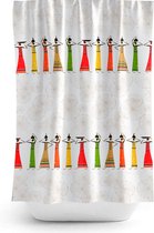 Casabueno Africa - Douchegordijn 180x200 cm - Waterdicht - Polyester - Badkamer Gordijn - Shower Curtain - Sneldrogend en Anti Schimmel - Wasbaar - Duurzaam