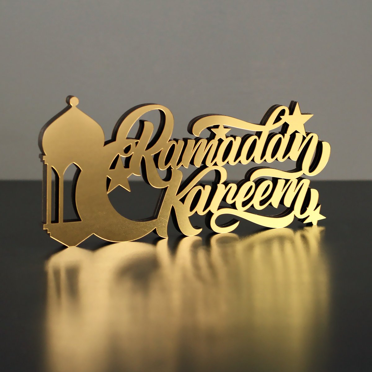 Ramadan decoratie, Eid Mubarak-decoratie, Eid Mubarak acryl, goud, acryl, tafeldecoratie maan, Ramadan, tafeldecoratie Ramadan, voor thuisfeestartikelen, ramadan huis, tafel, handwerk, cadeau