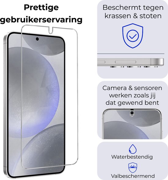 Protecteur d'écran adapté pour Samsung Galaxy S24 Protecteur d'écran en Glas Tempered Glass - Protecteur d'écran adapté pour Samsung Galaxy S24 Protecteur d'écran - 2 PACK