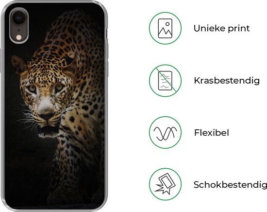 Coque iPhone XR - Léopard - Animaux sauvages - Léger - Siliconen