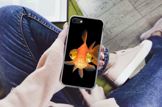 Coque iPhone SE 2020 - Poisson rouge - Animaux aquatiques - Yeux - Coque de téléphone en Siliconen