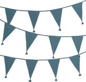 A Little Lovely Company - Vlaggenlijn slinger katoen - kinderkamer bruiloft - vintage blauw