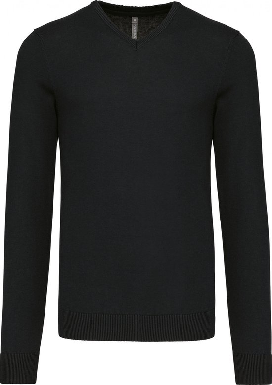 Pull/Cardigan/Gilet Homme 4XL Kariban Col V Manches longues Noir 50% Katoen, 50% Acryl