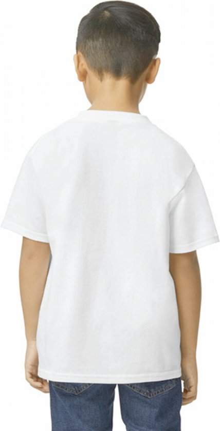 T-shirt Kind 9/11 years (L) Gildan Ronde hals Korte mouw White 100% Katoen