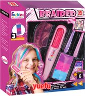 Nieuwe Deluxe Uitwasbare Haarkrijt Kam - Tijdelijke Kleur Pennen Make-up Kit voor Meisjes en Kinderen van 4-13 Jaar, Geweldig Geschenken en Speelgoed voor Pasen, Verjaardag, Cosplay (Blauw, Geel, Paars, Rood, Groen, Roze)