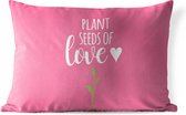 Buitenkussens - Tuin - Spreuken - Quotes - Plant seeds of love - 50x30 cm
