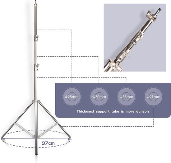POLAM-FOTO Camera statief 74/188cm, Porfessional Aluminium Heavy Duty Statief Stand, Compact statief met draagtas, met Telefoonhouder oranje