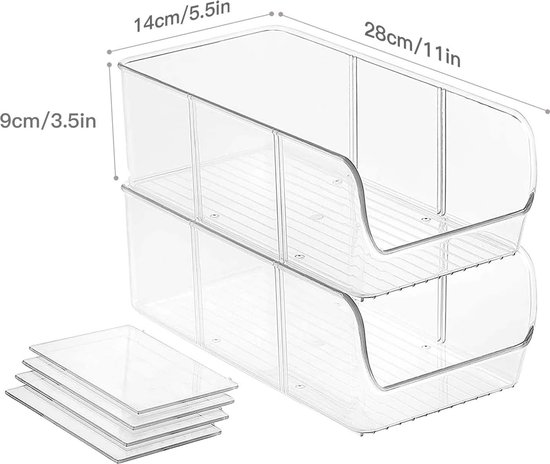 Youngever 21.5CM x 7.5CM x 5CM Theezakjes Opslag, Voedselverpakking, Theezakjes Opbergbakken, Voedselcontainers met Deksels, Voedsel Organisator Verdeeld in 3 Vakken Youngever 21.5CM x 7.5CM x 5CM Theezakjes Opslag, Voedselverpakking, Theezakjes Opbergbakken, Voedselcontainers met Deksels, Voedsel Organisator Verdeeld in 3 Vakken