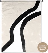 Wandkleed - Wanddoek - Abstract - Lijn - Design - Pastel - 90x120 cm - Wandtapijt