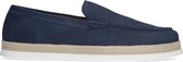 Manfield - Heren - Blauwe nubuck loafers - Maat 45