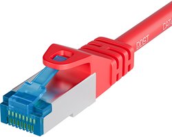 Qost - CAT6A 10G internetkabel - LSZH / UTP - 10 Gbps / 500 MHz - RJ45 Connectoren - Patchkabel / Netwerkkabel - 10 meter - Rood