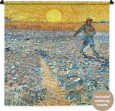 Wandkleed - Wanddoek - De zaaier - Vincent van Gogh - 90x90 cm - Wandtapijt