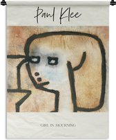 Wandkleed - Wanddoek - Paul Klee - Kunst - Girl in mourning - 90x120 cm - Wandtapijt