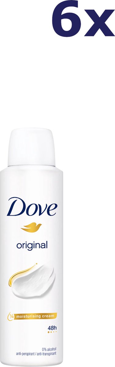 Goedkoopste Dove - Deodorant - Spray - Original - 150ml x 6