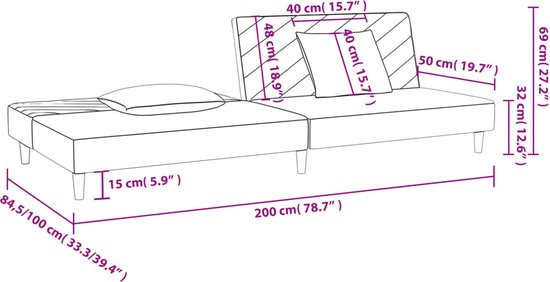 vidaXL-Slaapbank-2-zits-met-2-kussens-fluweel-zwart