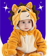 BoefieBoef Baby/Toddler Onesie Animal Giraffe M – Enfants Baby Pyama – Enfants Onesie – Combinaison pour tout-petits – pour chenilles – Peignoir pour bébé –Carnaval – Costume d'animal – Costume pour bébé – 1,5-4 ans
