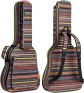 Bohemian gitaartas Gig Bag 15,6 mm gewatteerde waterdichte gitaarhoes voor akoestische gitaar 40/41/42 inch CY0186, Meerkleurig, Gitaartas