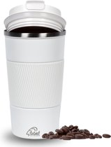 GOAT Plein air Tasse à café en acier inoxydable To Go XL - Tasse thermos - Tasse à thé - Tasse de voyage - Anti-fuite - 510 ml - Wit
